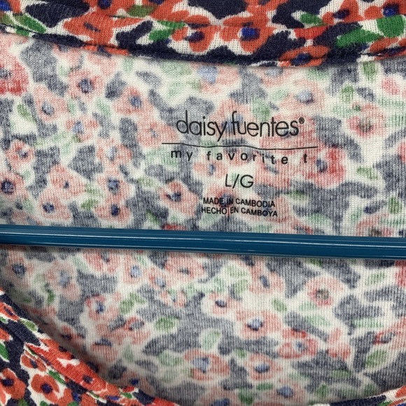 LOT Daisy  Fuentes My Favorite T Shirt Slim Fit  Long & Short Sleeve Large - Picture 3 of 16